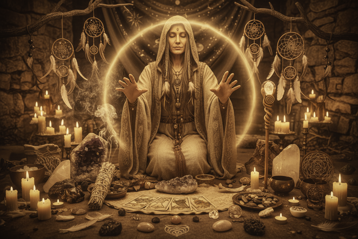 with a shaman/reiki/seer